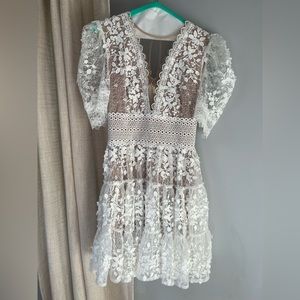 Bronx and Banco Megan Mini Dress in Blanc